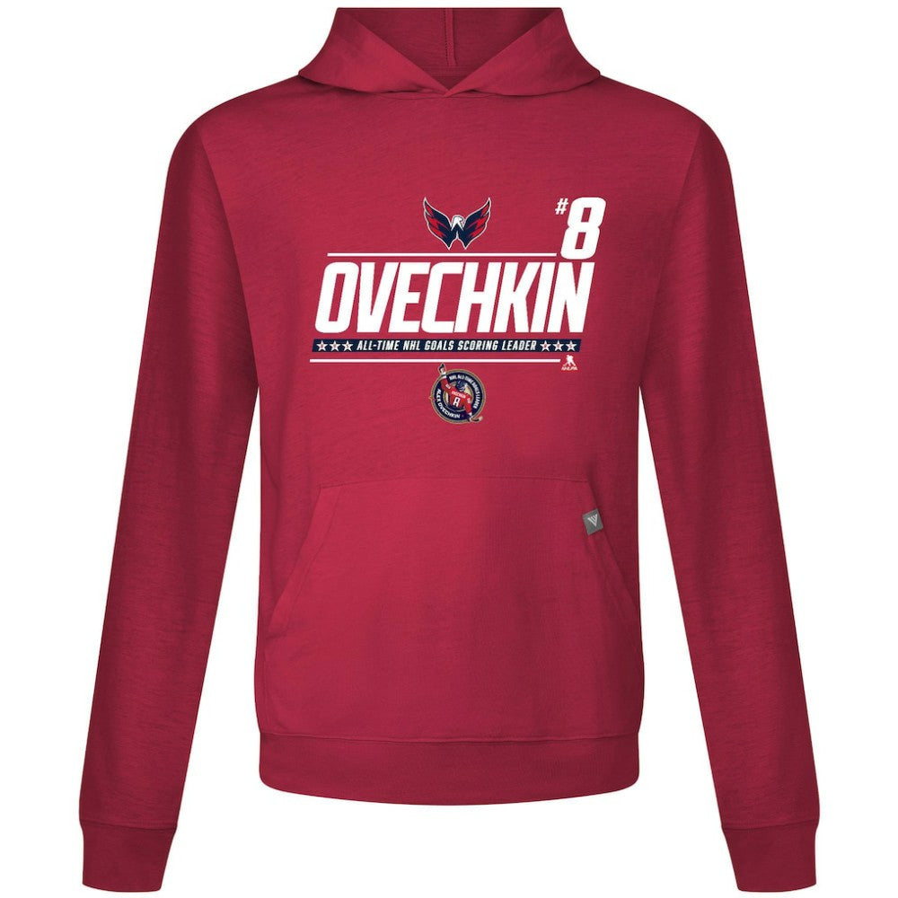 Alexander Ovechkin Washington Capitals Levelwear NHL All-Time Leading Goal Scorer Milestone Name & Number Relay Pullover Hoodie -  NHL Hoodies