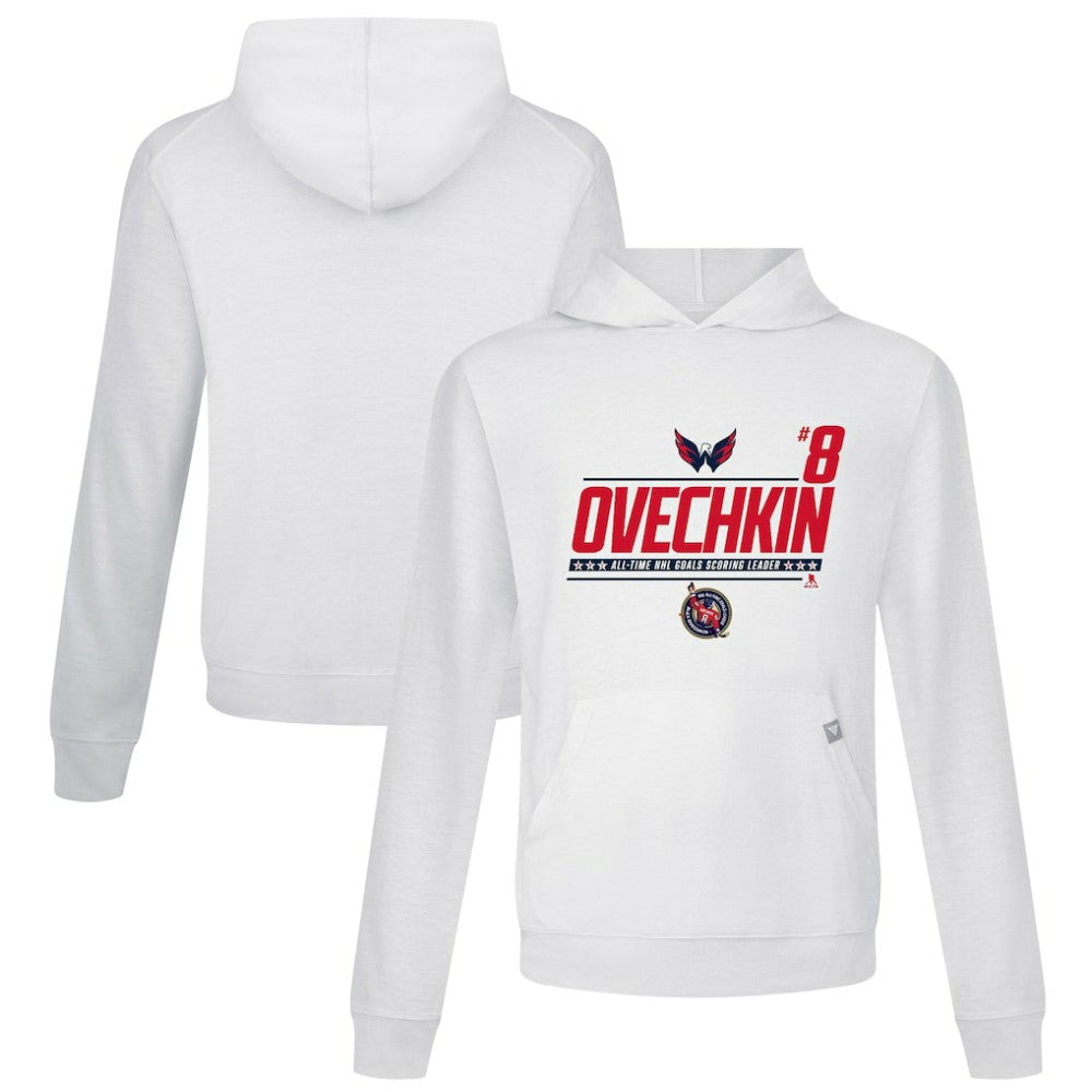 Alexander Ovechkin Washington Capitals Levelwear NHL All-Time Leading Goal Scorer Milestone Name & Number Relay Pullover Hoodie -  NHL Hoodies