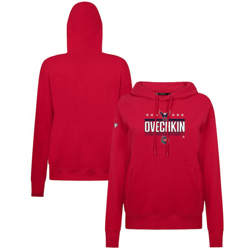 Alexander Ovechkin Washington Capitals Levelwear Women's NHL All-Time Leading Goal Scorer Milestone Stripes Name & Number Adorn Pullover Hoodie -  NHL Hoodies