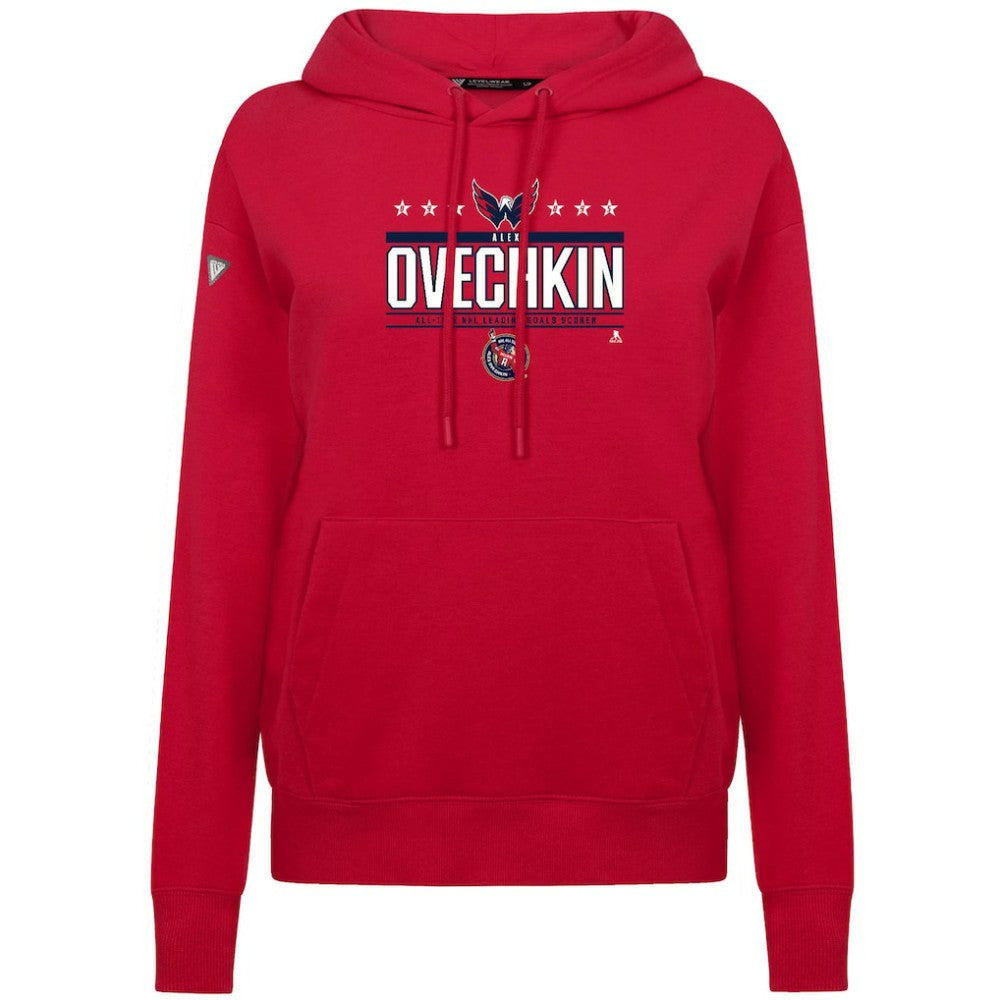 Alexander Ovechkin Washington Capitals Levelwear Women's NHL All-Time Leading Goal Scorer Milestone Stripes Name & Number Adorn Pullover Hoodie -  NHL Hoodies