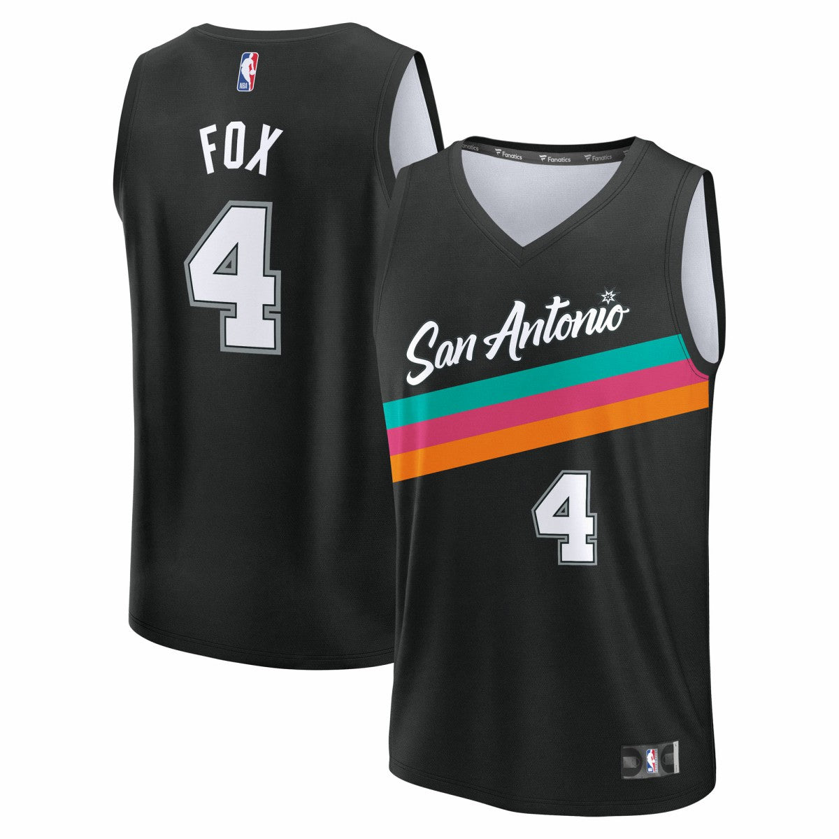 Black De'Aaron Fox San Antonio Spurs 2025/26 City Edition Fast Break Jersey | NBA