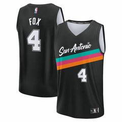 Black De'Aaron Fox San Antonio Spurs 2025/26 City Edition Fast Break Jersey | NBA