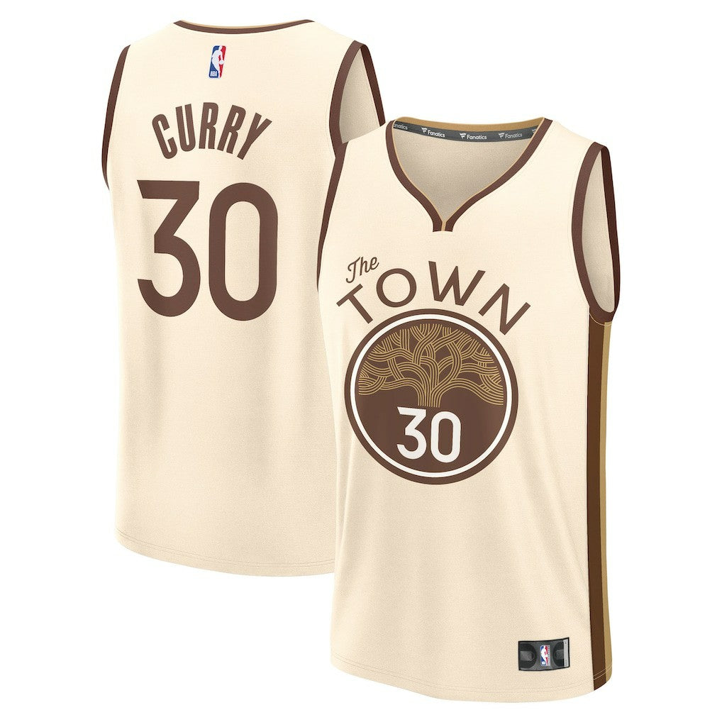 Tan Stephen Curry Golden State Warriors Youth 2025/26 City Edition Fast Break Jersey sale | NBA