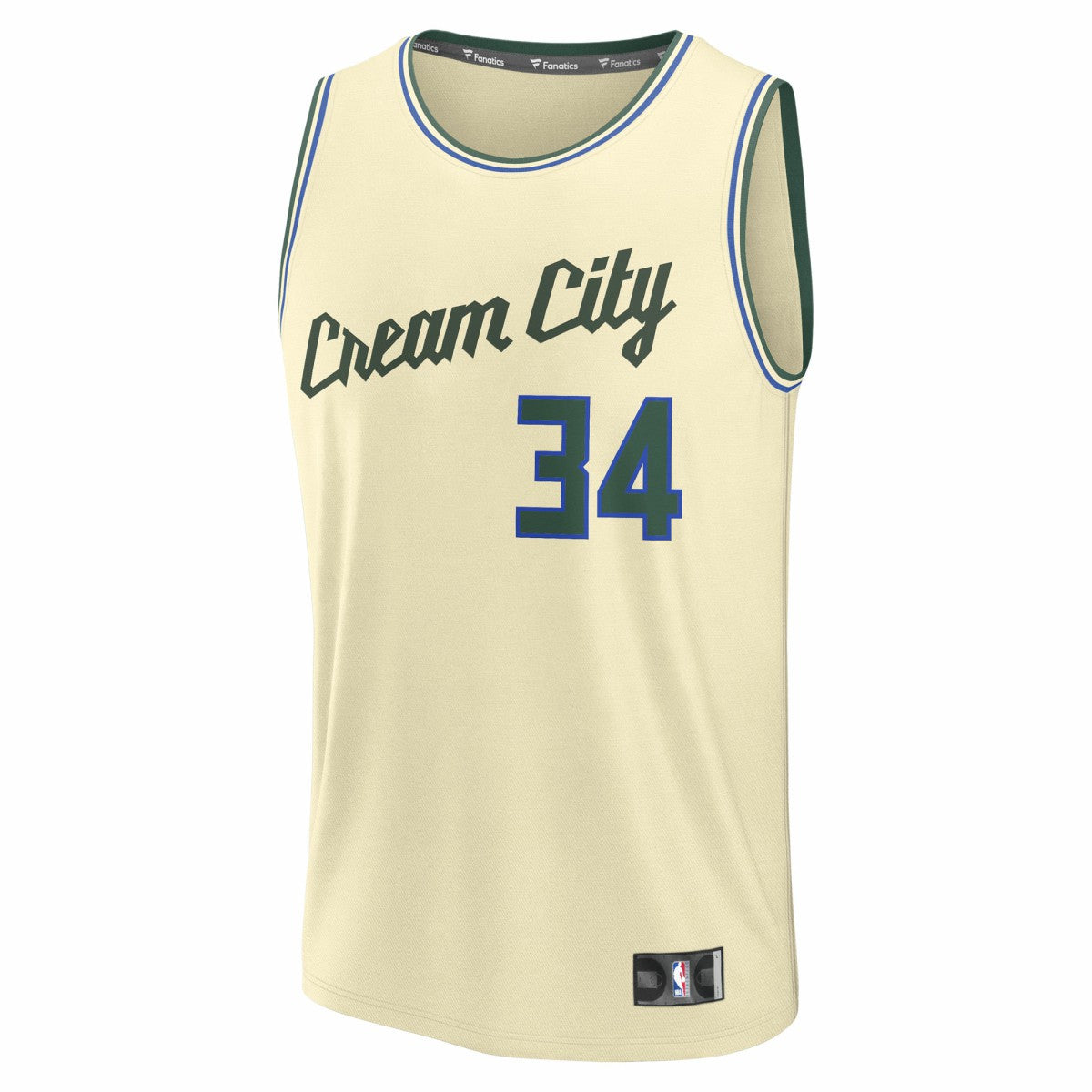 Cream Giannis Antetokounmpo Milwaukee Bucks Youth 2025/26 City Edition Fast Break Jersey | NBA