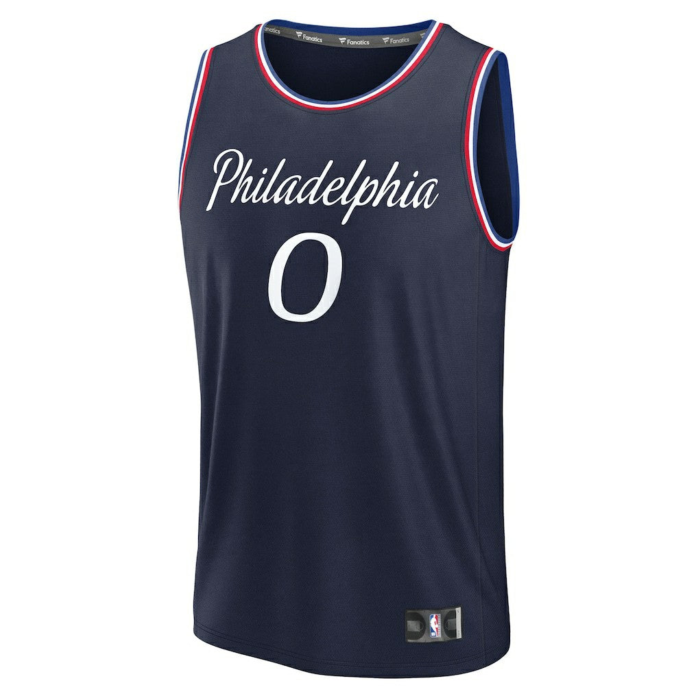 Navy Tyrese Maxey Philadelphia 76ers Youth 2025/26 City Edition Fast Break Jersey | NBA