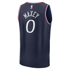 Navy Tyrese Maxey Philadelphia 76ers Youth 2025/26 City Edition Fast Break Jersey | NBA