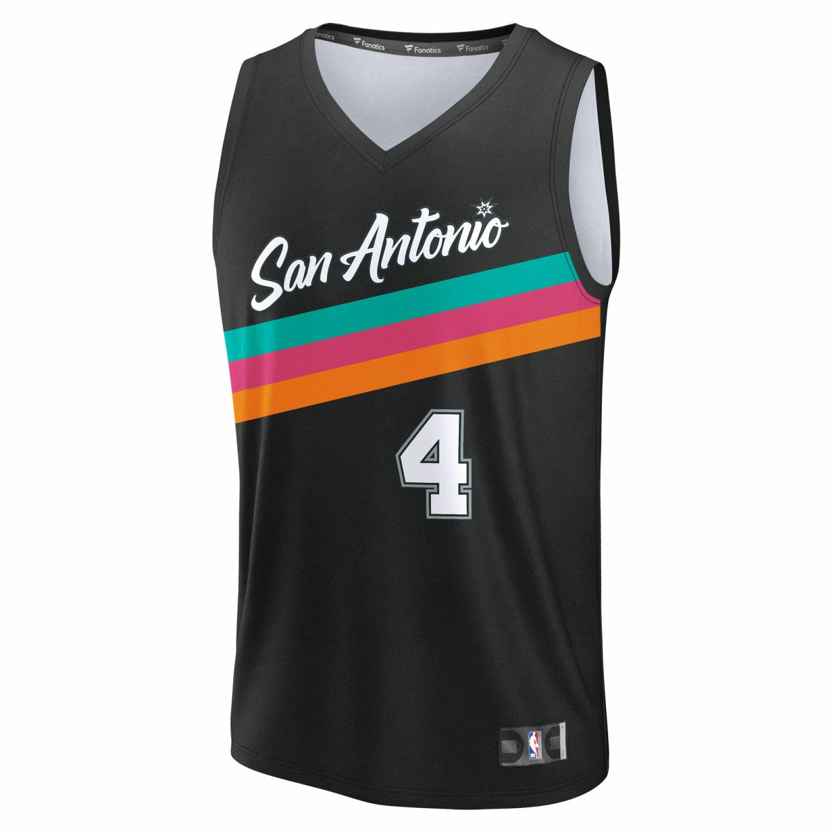 Black De'Aaron Fox San Antonio Spurs Youth 2025/26 City Edition Fast Break Jersey | NBA
