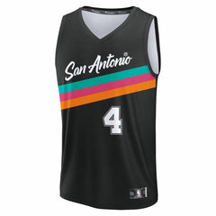 Black De'Aaron Fox San Antonio Spurs Youth 2025/26 City Edition Fast Break Jersey | NBA