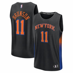 Black Jalen Brunson New York Knicks Youth Fast Break Jersey | NBA