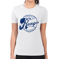 Texas Rangers G-III 4Her by Carl Banks Women's Super-Slim Fit Lightweight Distressed Baseball Team T-Shirt - MLB T-shirts