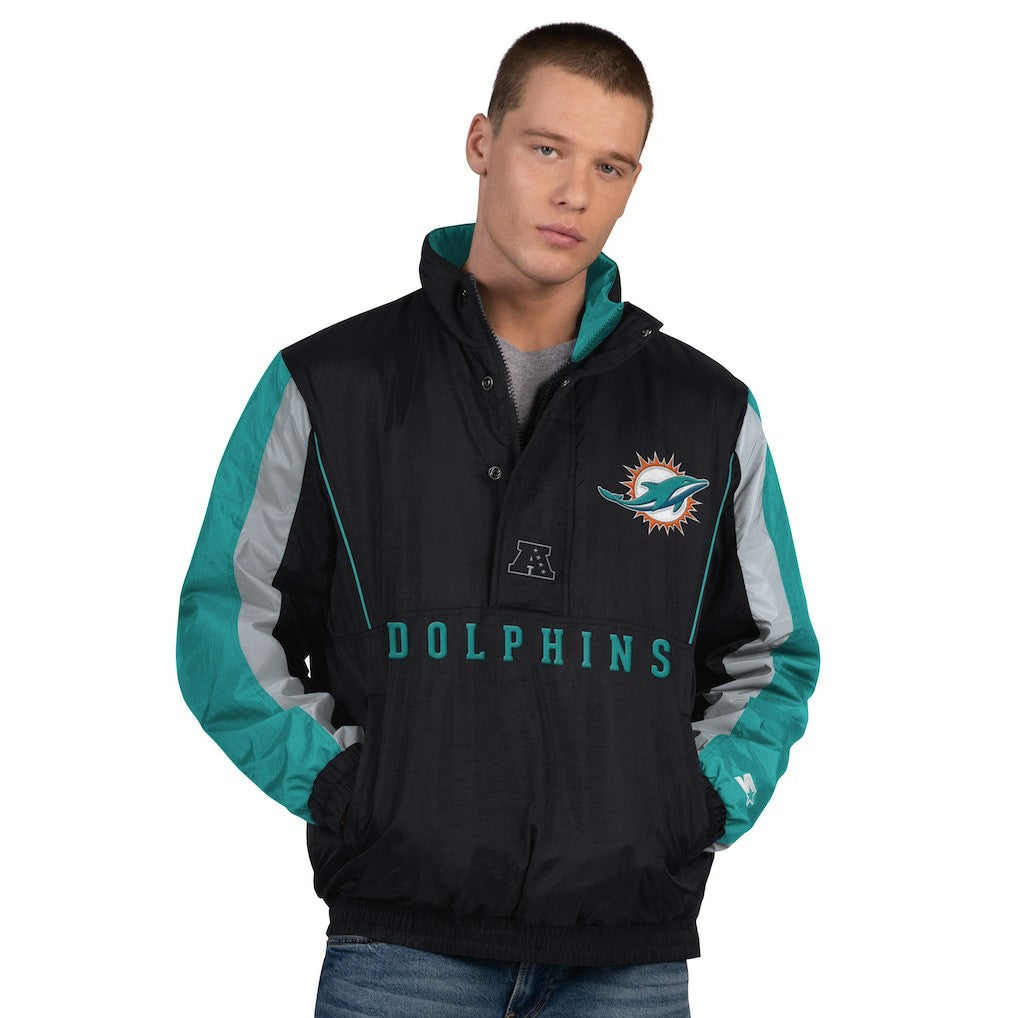 Miami Dolphins Starter Thursday Night Gridiron Half-Zip Jacket | NFL Outlet