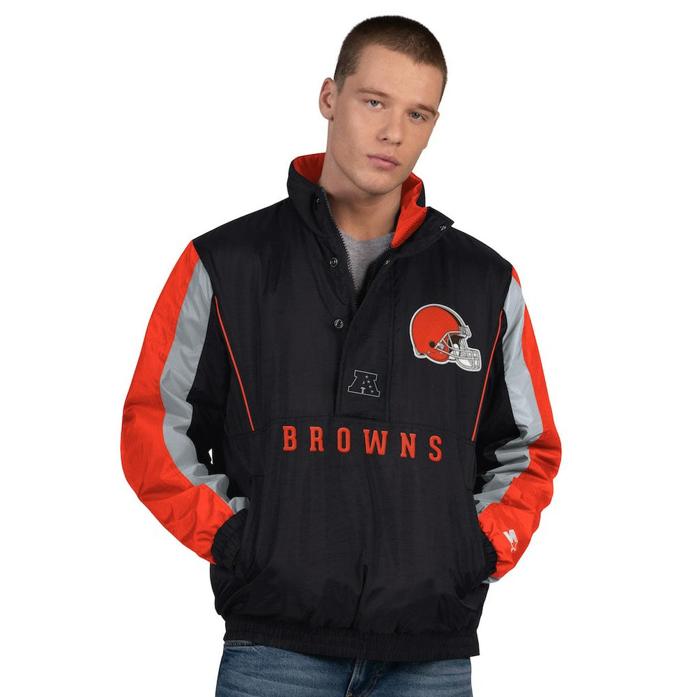 Cleveland Browns Starter Thursday Night Gridiron Half-Zip Jacket | NFL Hot