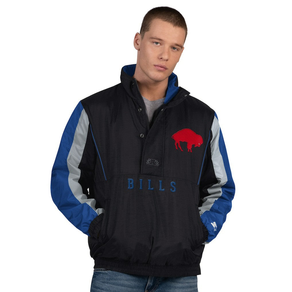 Buffalo Bills Starter Thursday Night Gridiron Vintage Logo Half-Zip Jacket | NFL Outlet