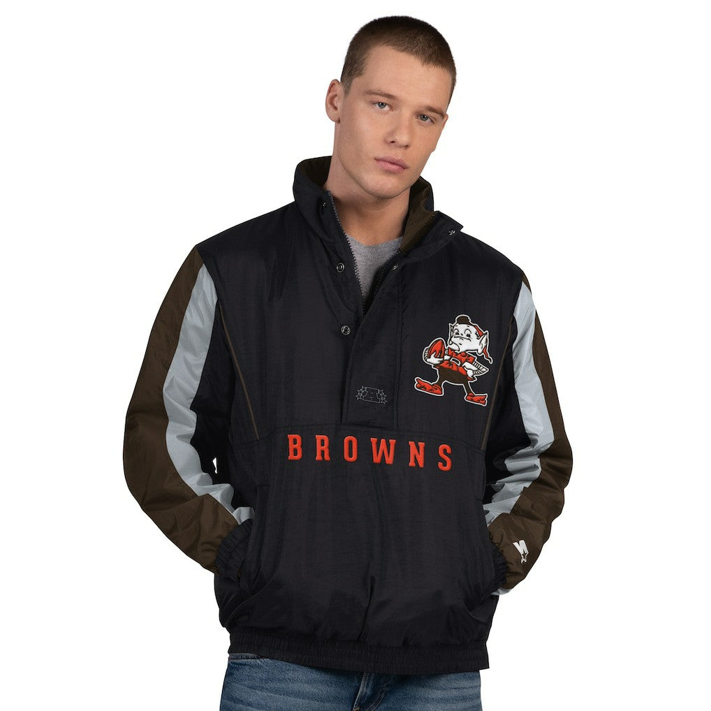 Cleveland Browns Starter Thursday Night Gridiron Vintage Logo Half-Zip Jacket | NFL On sale