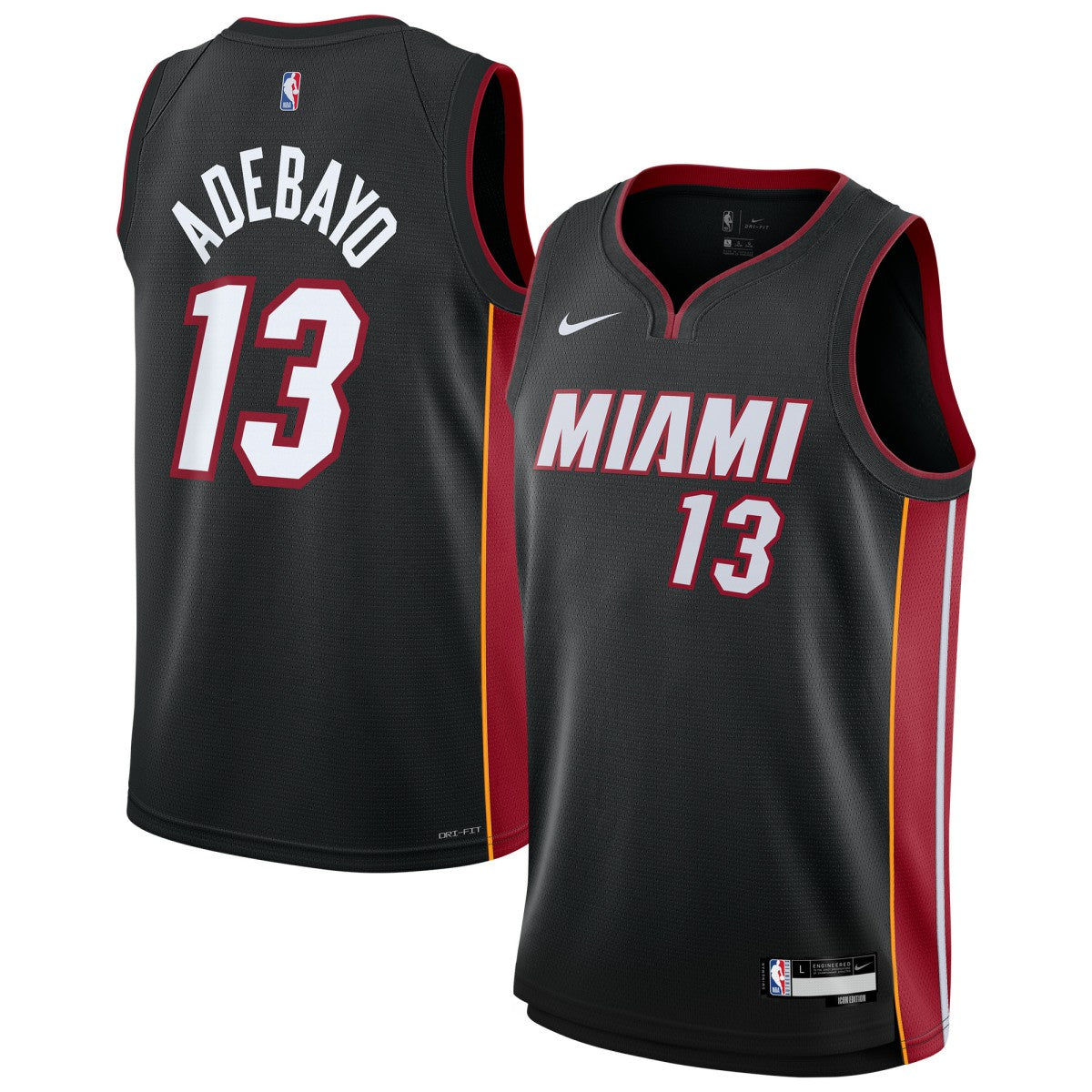 Black Bam Adebayo Miami Heat Youth Swingman Jersey | NBA