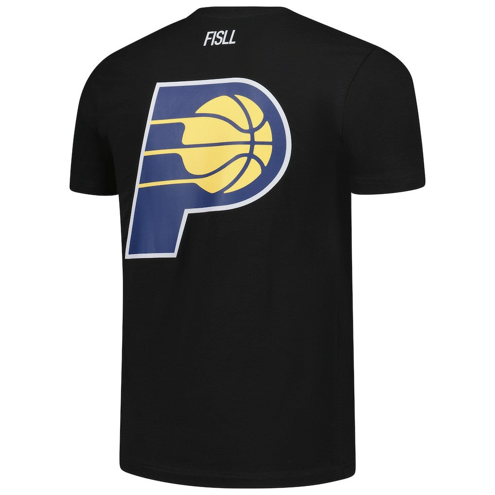 Black Indiana Pacers FISLL Unisex Oversize Logo T-Shirt | NBA