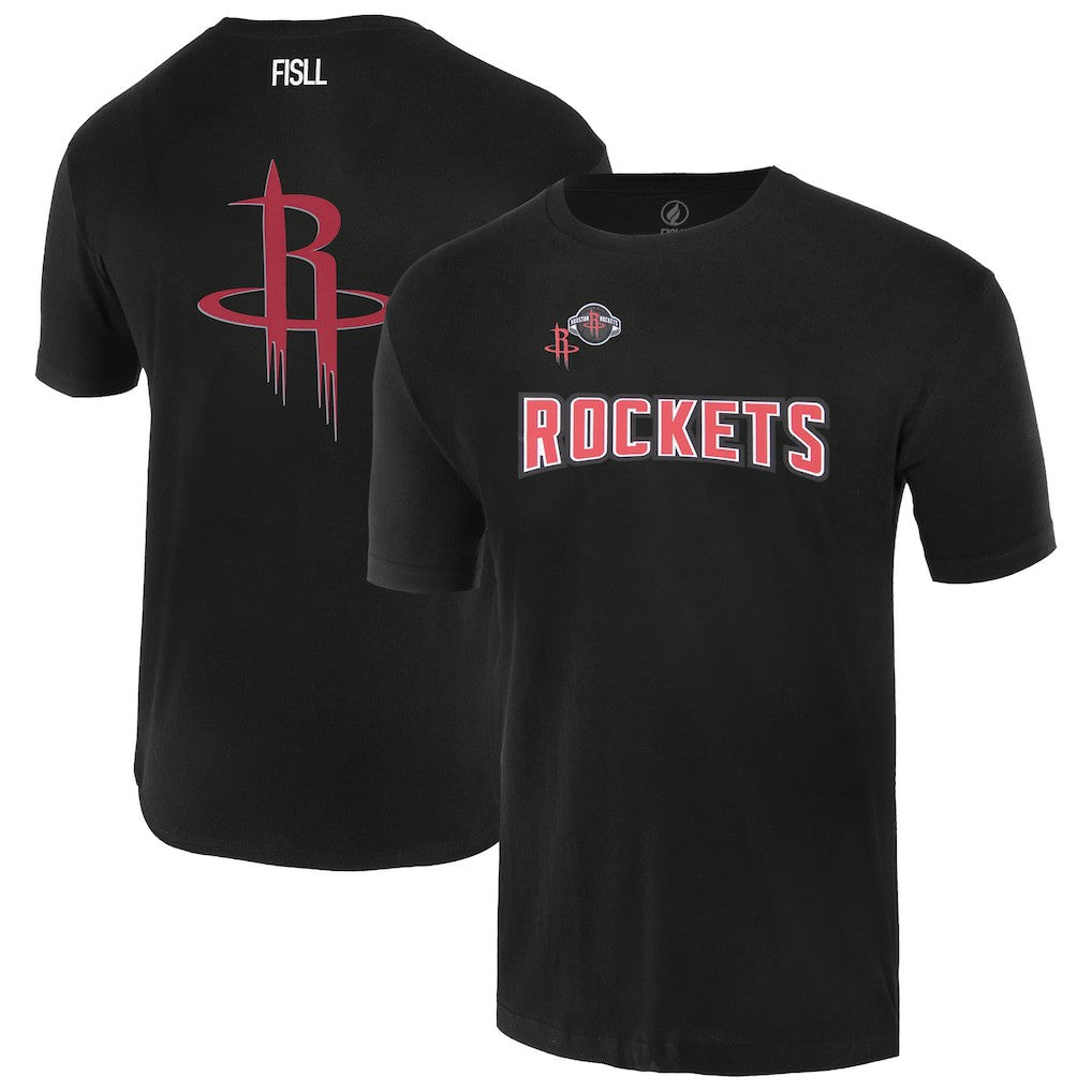 Black Houston Rockets FISLL Unisex Oversize Logo T-Shirt | NBA