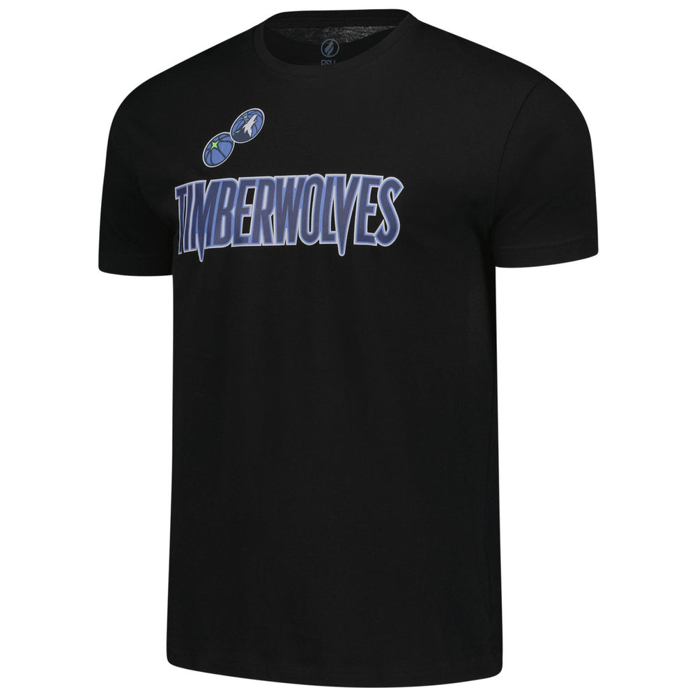 Black Minnesota Timberwolves FISLL Unisex Oversize Logo T-Shirt | NBA