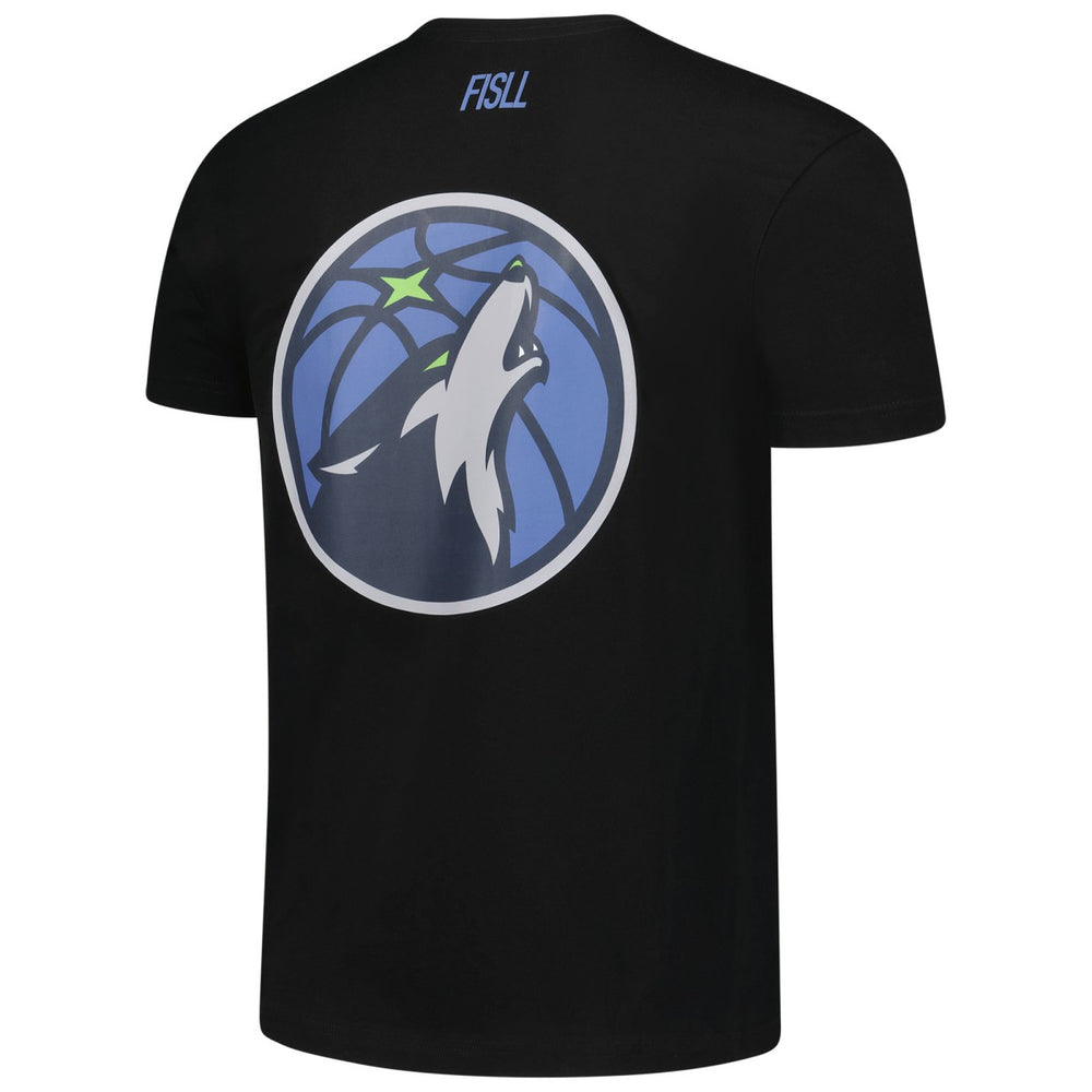 Black Minnesota Timberwolves FISLL Unisex Oversize Logo T-Shirt | NBA