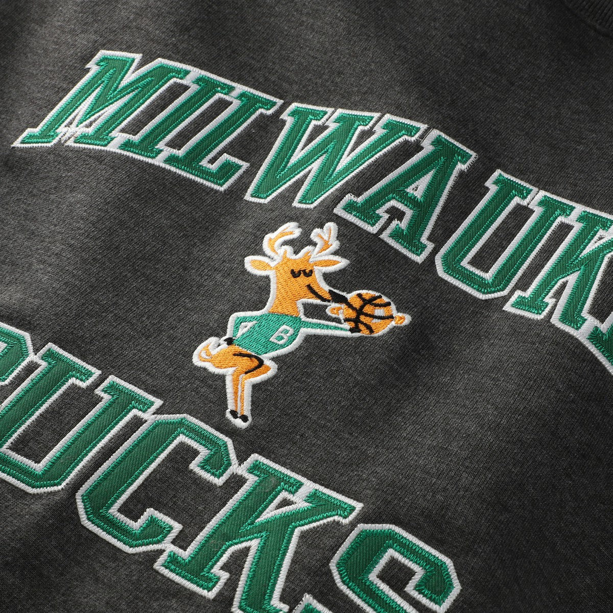 Heather Charcoal Milwaukee Bucks Hardwood Classics Big & Tall Crewneck Sweatshirt | NBA