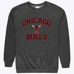 Heather Charcoal Chicago Bulls Hardwood Classics Big & Tall Crewneck Sweatshirt | NBA