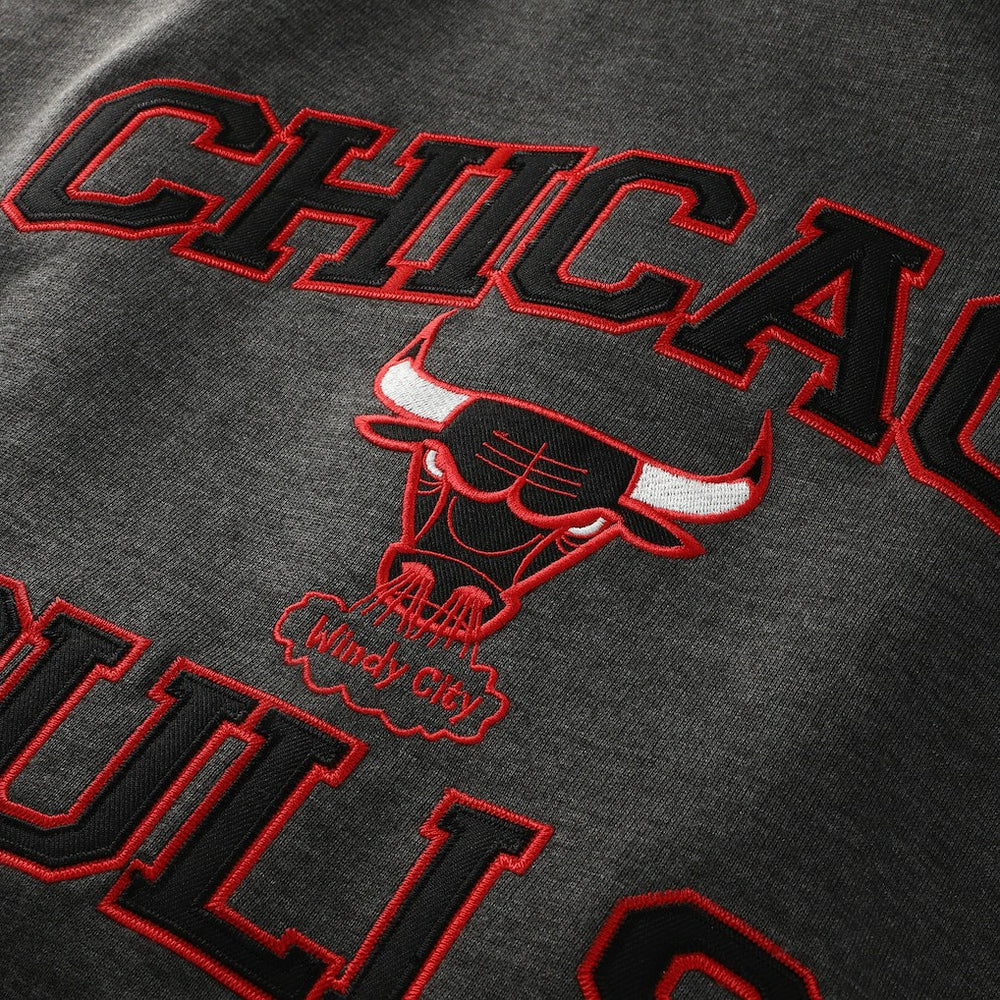 Heather Charcoal Chicago Bulls Hardwood Classics Big & Tall Crewneck Sweatshirt | NBA