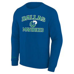 Heather Blue Dallas Mavericks Hardwood Classics Big & Tall Crewneck Sweatshirt | NBA