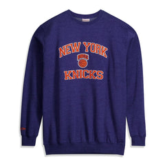 Heather Blue New York Knicks Hardwood Classics Big & Tall Crewneck Sweatshirt | NBA