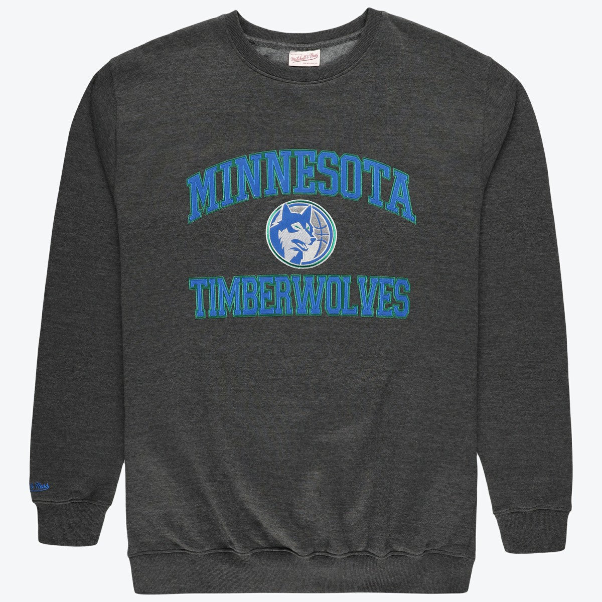 Heather Charcoal Minnesota Timberwolves Hardwood Classics Big & Tall Crewneck Sweatshirt | NBA