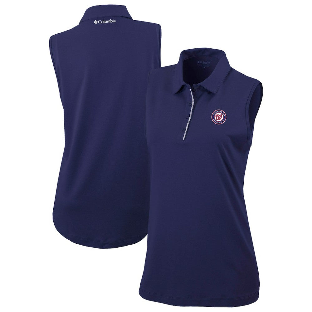 Washington Nationals Columbia Women's Tend The Ball Sleeveless Polo - MLB
