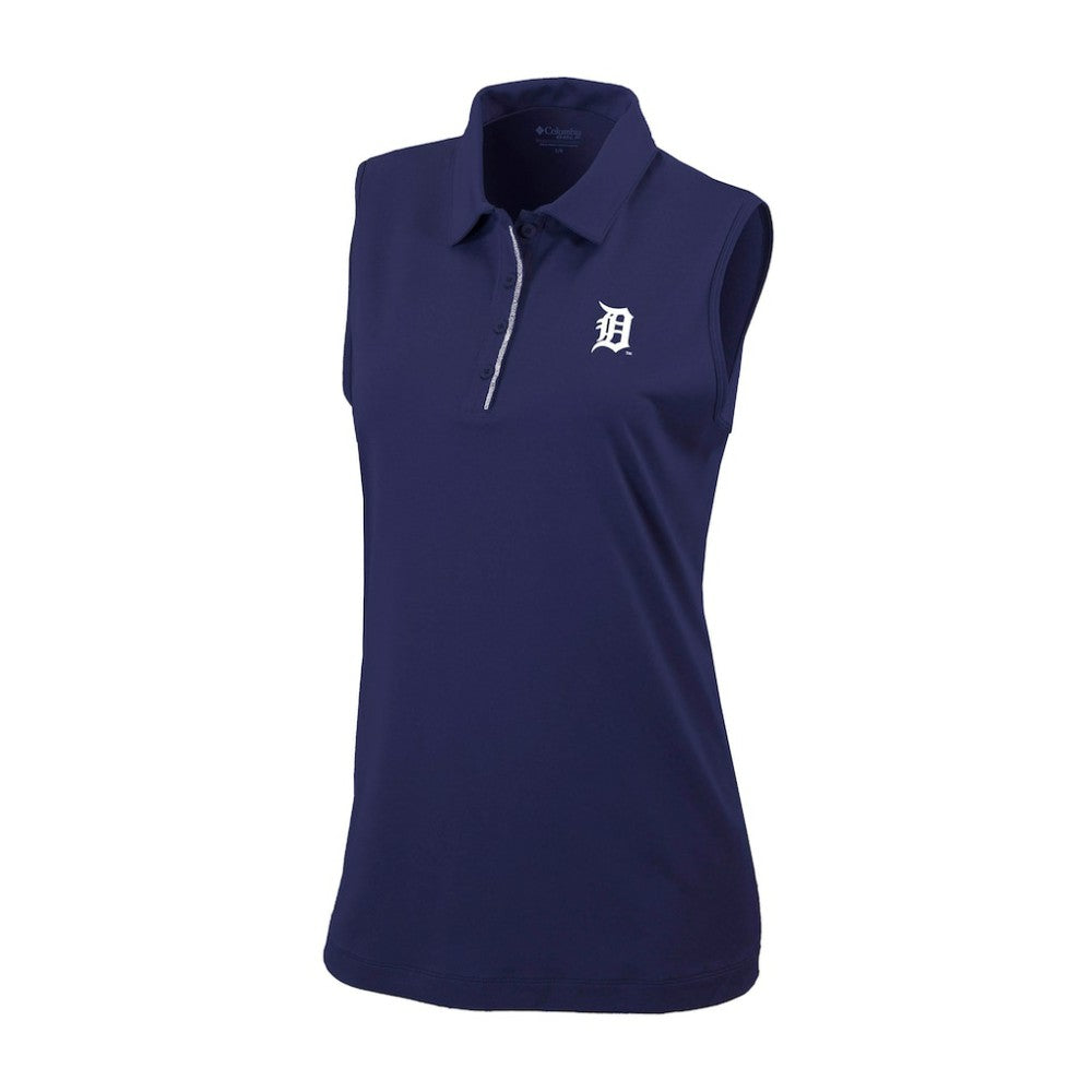 Detroit Tigers Columbia Women's Tend The Ball Sleeveless Polo - MLB
