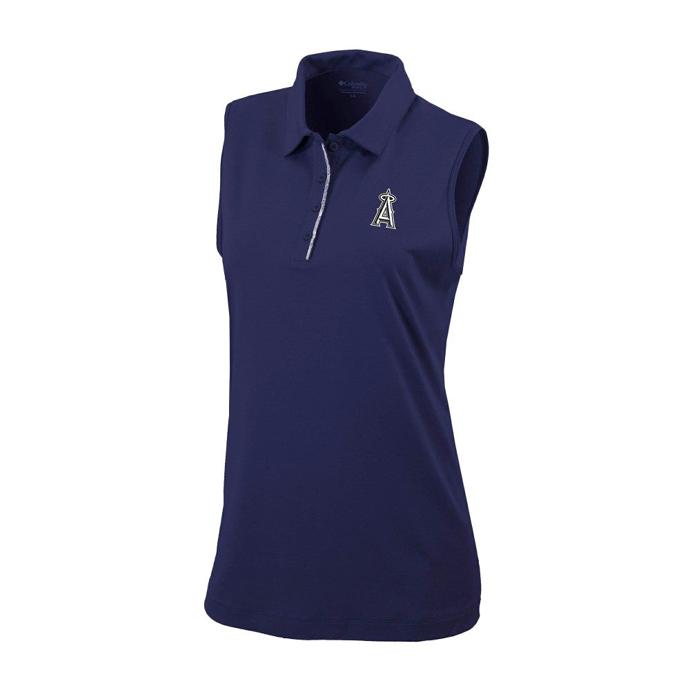 Los Angeles Angels Columbia Women's Tend The Ball Sleeveless Polo - MLB