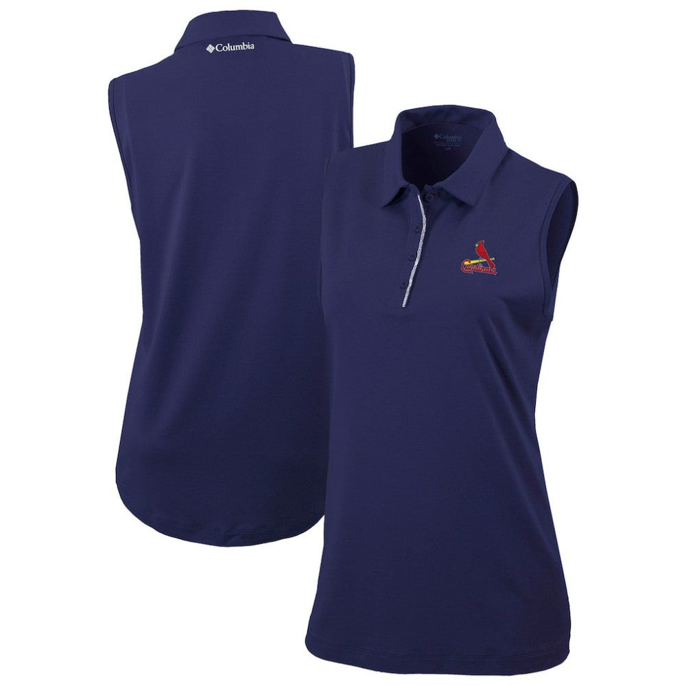 St. Louis Cardinals Columbia Women's Tend The Ball Sleeveless Polo - MLB