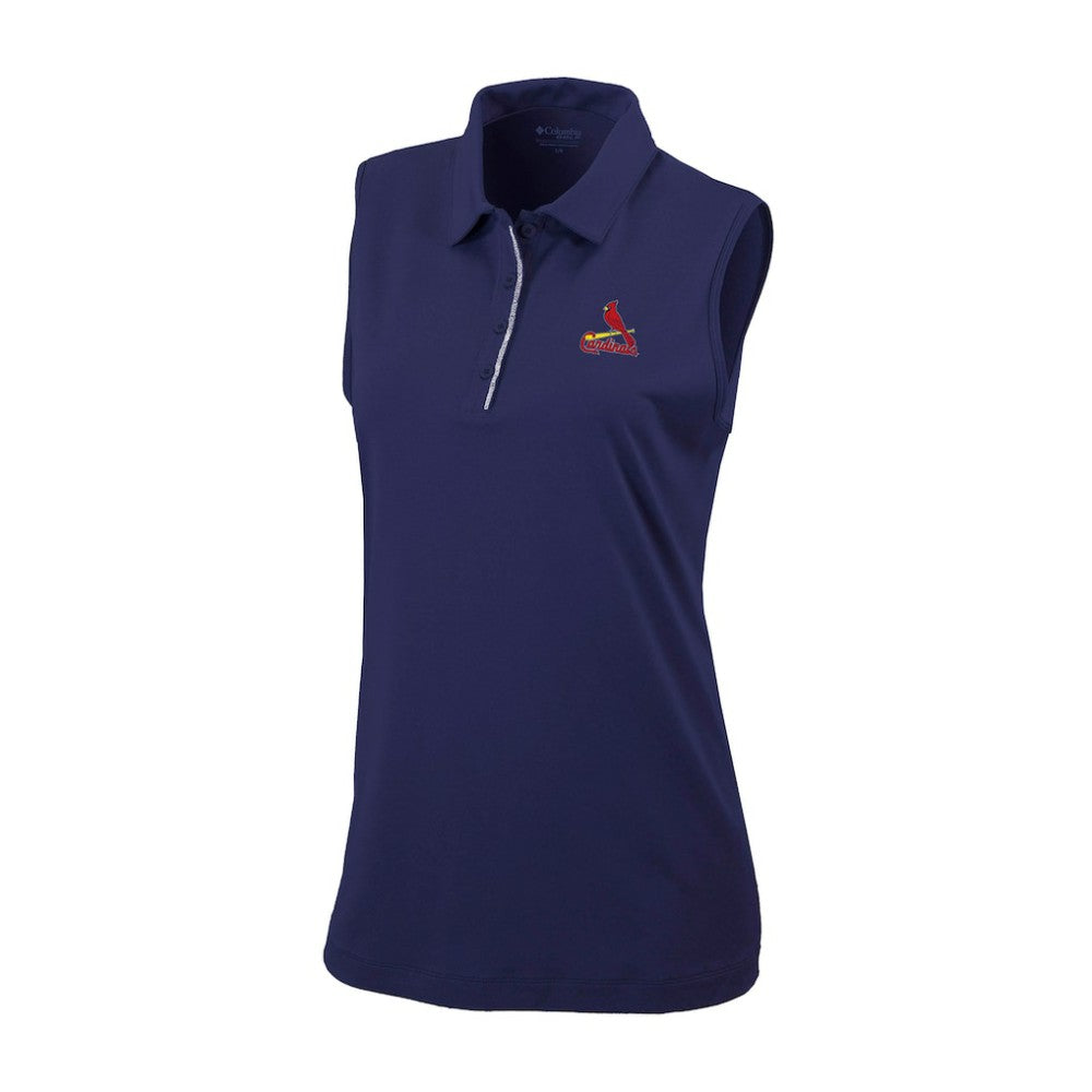 St. Louis Cardinals Columbia Women's Tend The Ball Sleeveless Polo - MLB