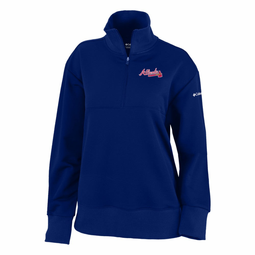 Atlanta Braves Columbia Women's Birchwood Hills Quarter-Zip Pullover - MLB Pullover