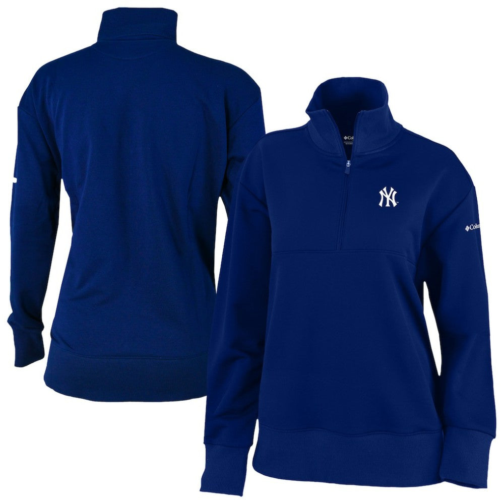 New York Yankees Columbia Women's Birchwood Hills Quarter-Zip Pullover - MLB Pullover