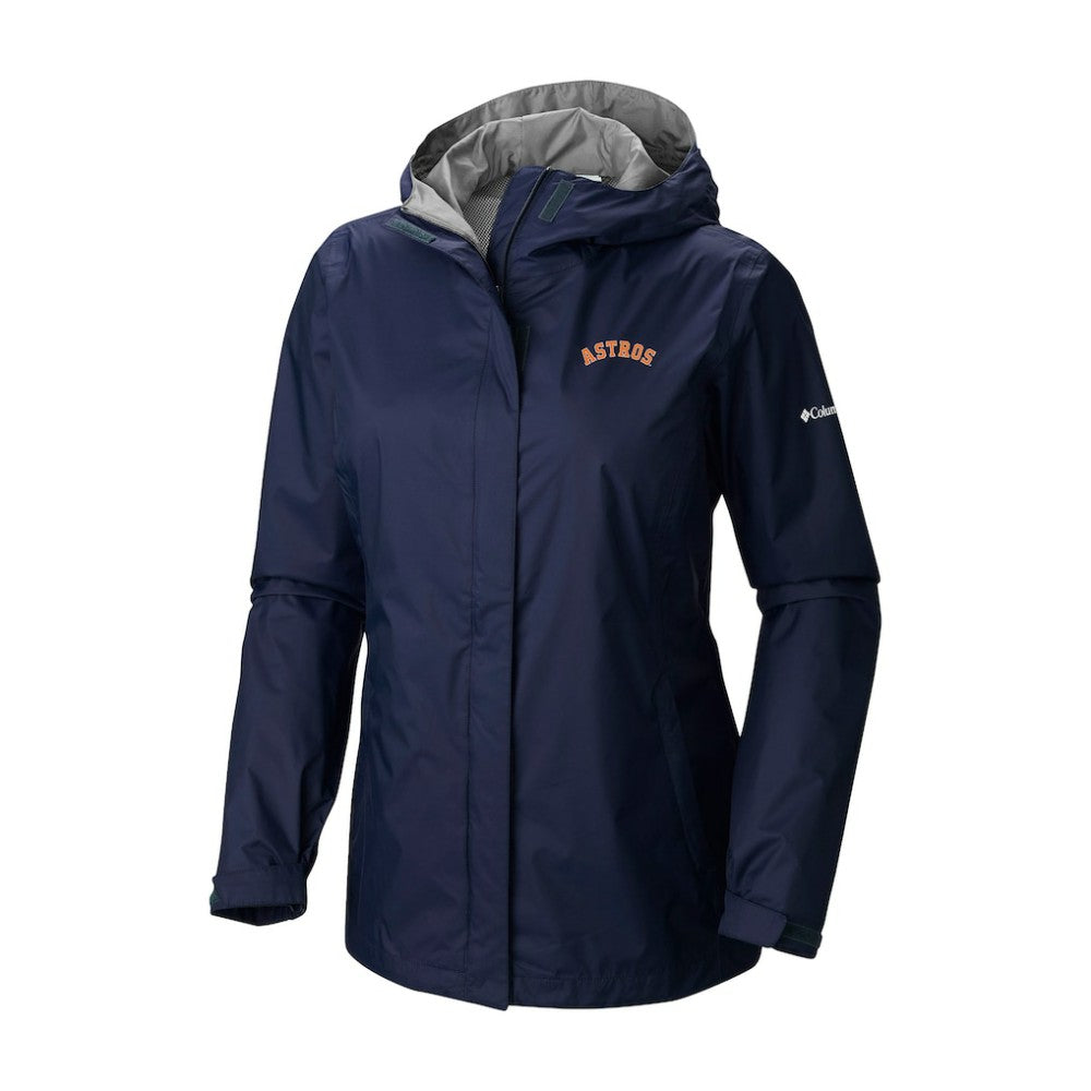 Houston Astros Columbia Women's Arcadia II Omni-Tech Full-Zip Hoodie Rain Jacket - MLB Jackets