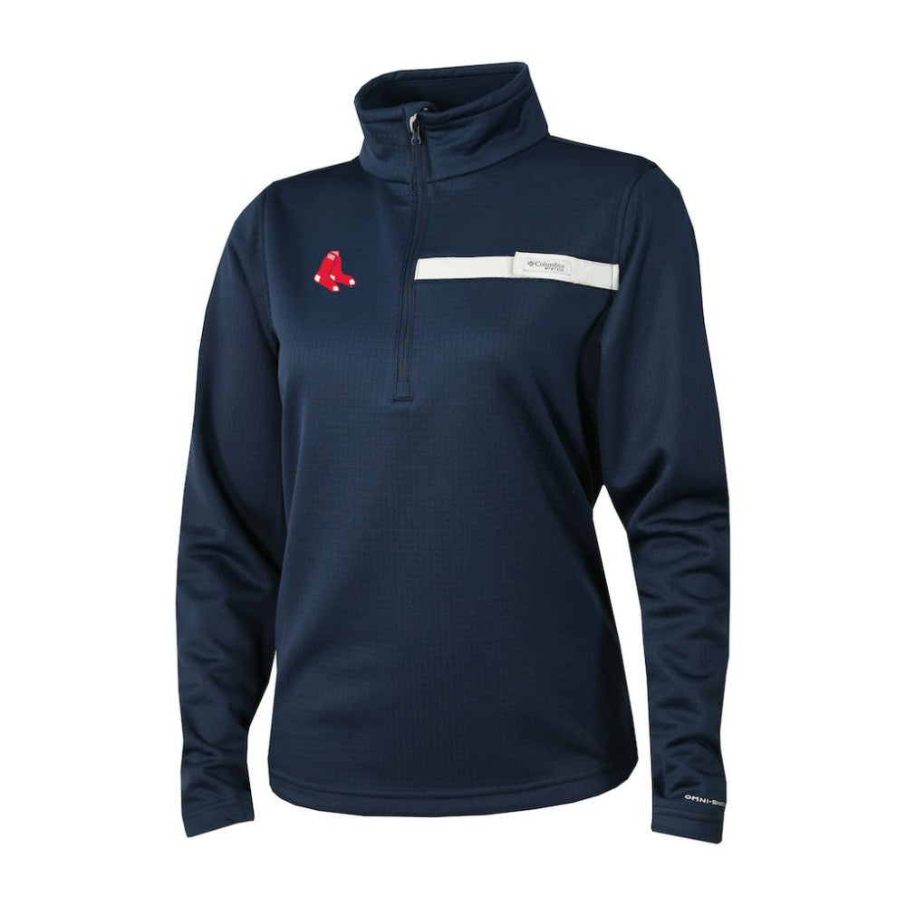 Boston Red Sox Columbia Women's Skiff Guide Fleece Half-Zip Pullover Jacket - MLB Jackets