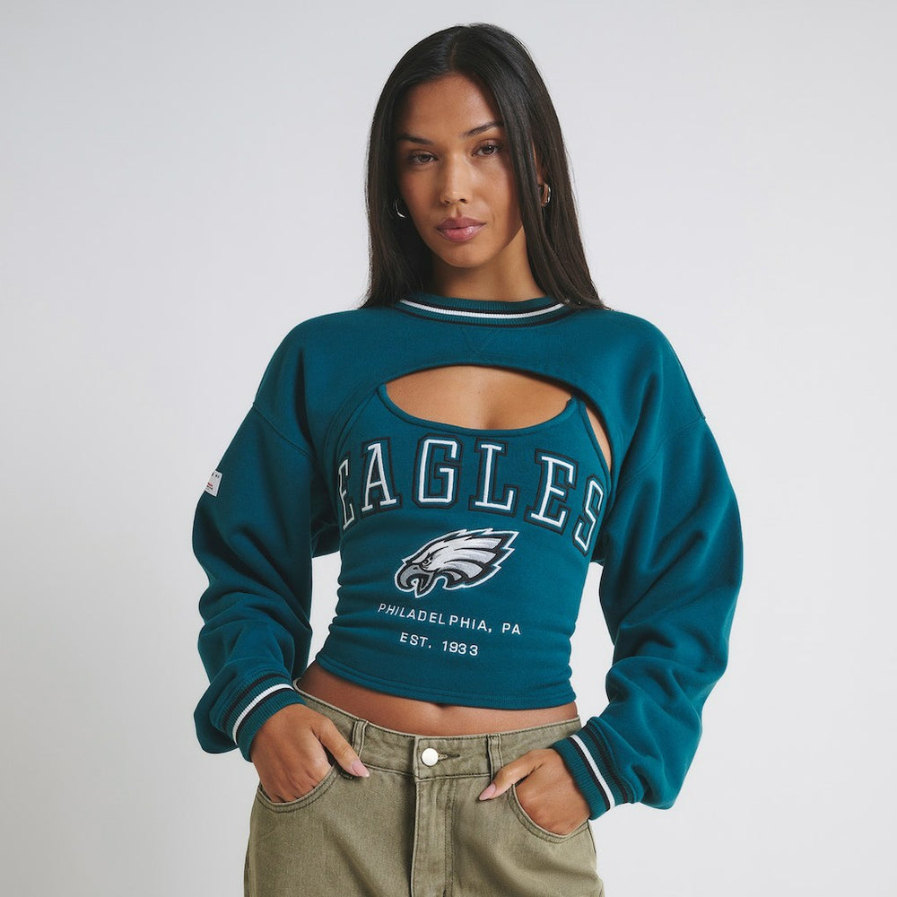 Philadelphia Eagles Off Season Women's Fleece Shrug Cami | NFL Hot