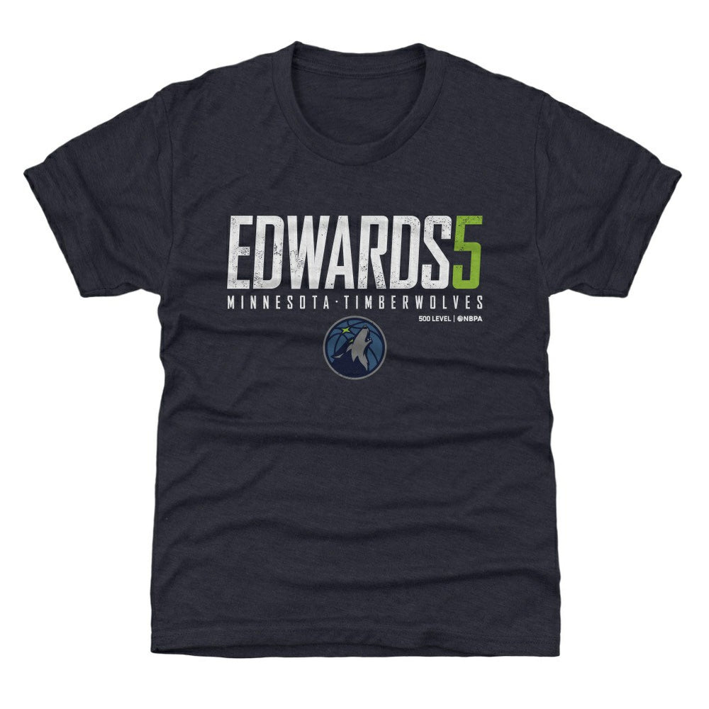 Navy Anthony Edwards Minnesota Timberwolves 500 Level Youth Elite T-Shirt | NBA