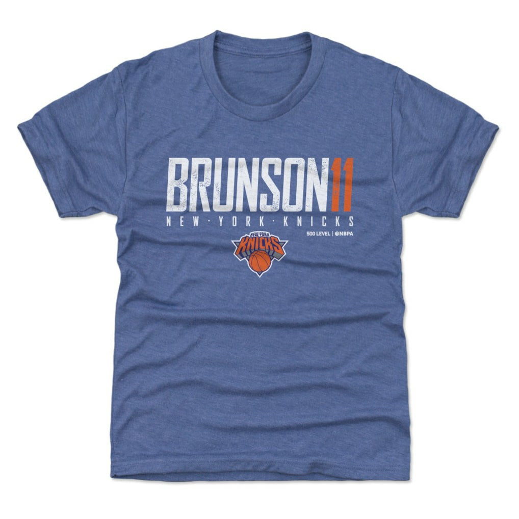 Blue Jalen Brunson New York Knicks 500 Level Youth Elite T-Shirt | NBA