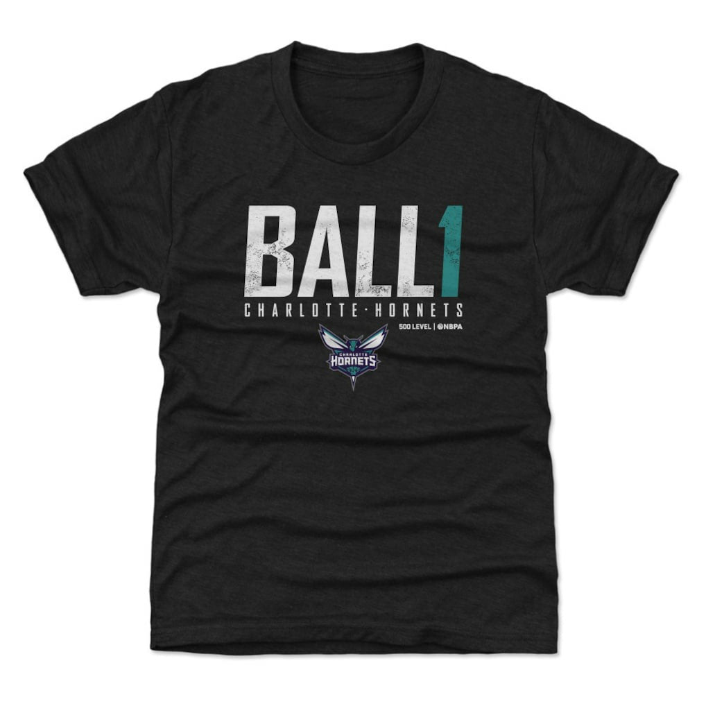Black LaMelo Ball Charlotte Hornets 500 Level Youth Elite T-Shirt | NBA