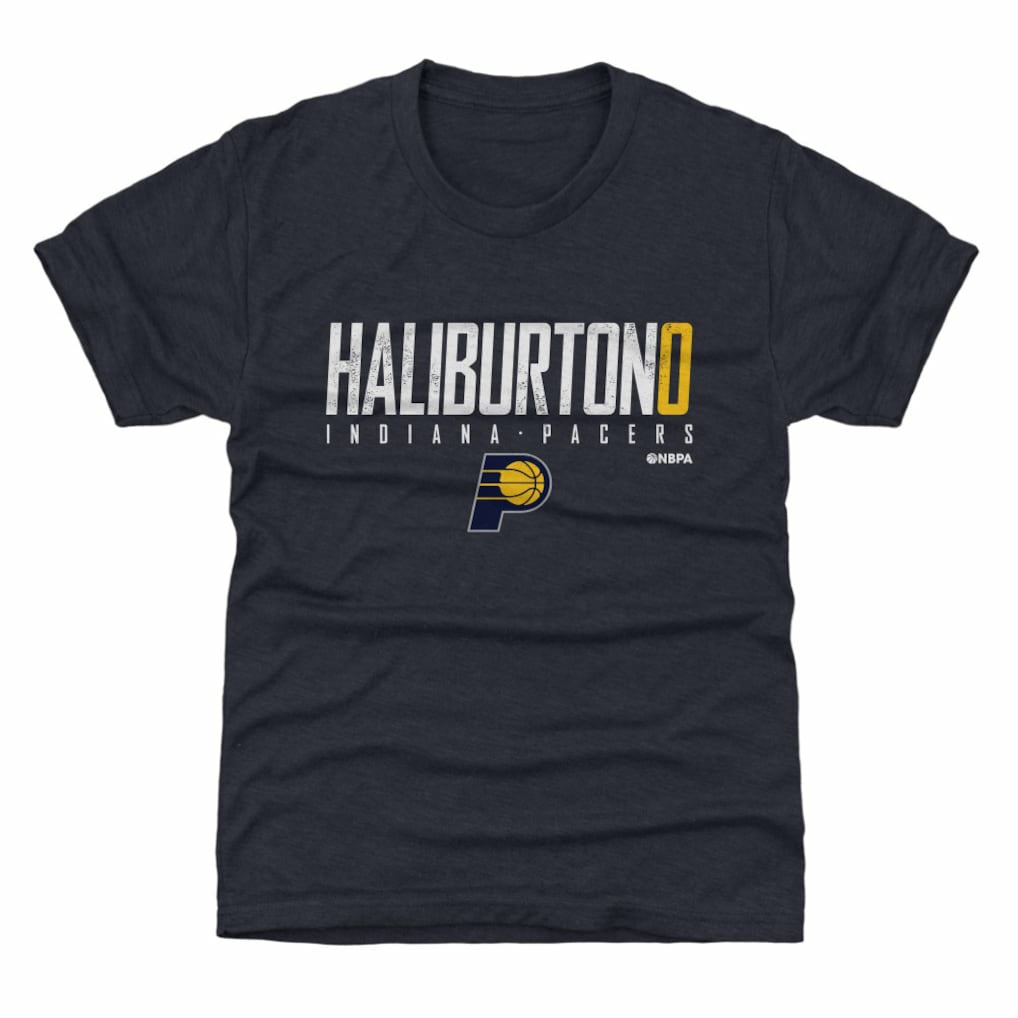 Navy Tyrese Haliburton Indiana Pacers 500 Level Youth Elite T-Shirt | NBA