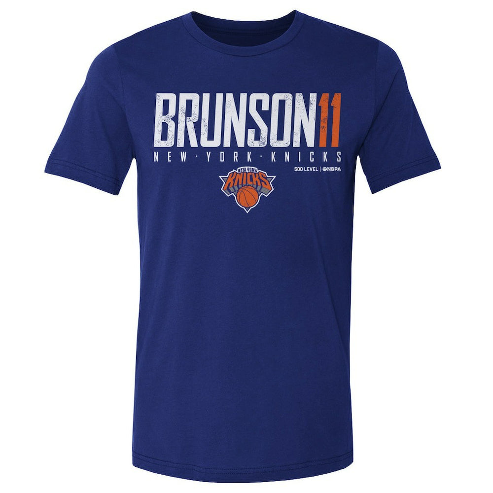 Blue Jalen Brunson New York Knicks 500 Level Elite T-Shirt | NBA