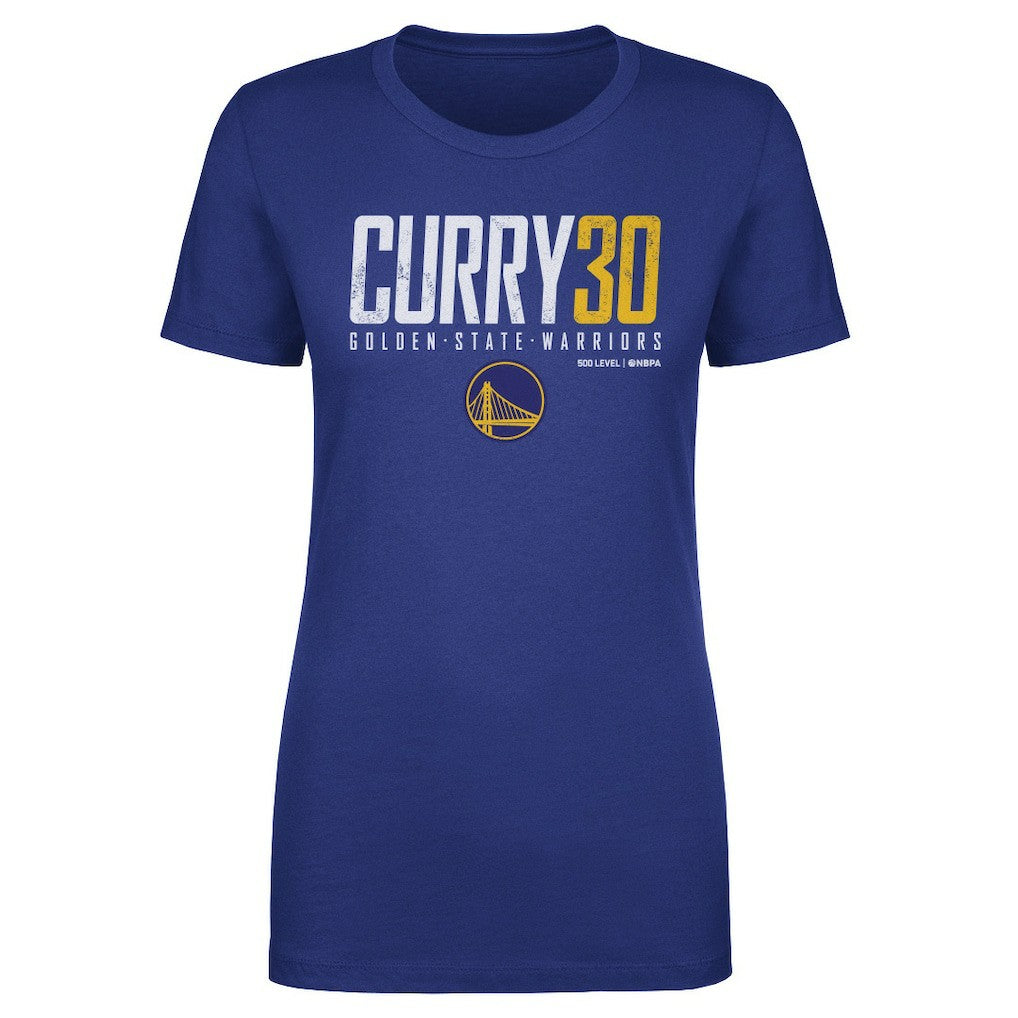 Royal Stephen Curry Golden State Warriors 500 Level Women's Elite T-Shirt sale | NBA