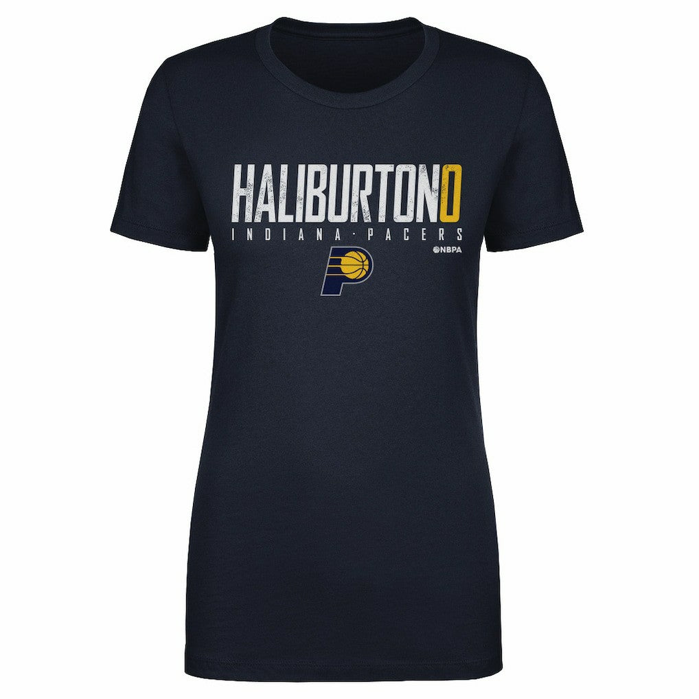 Navy Tyrese Haliburton Indiana Pacers 500 Level Women's Elite T-Shirt | NBA