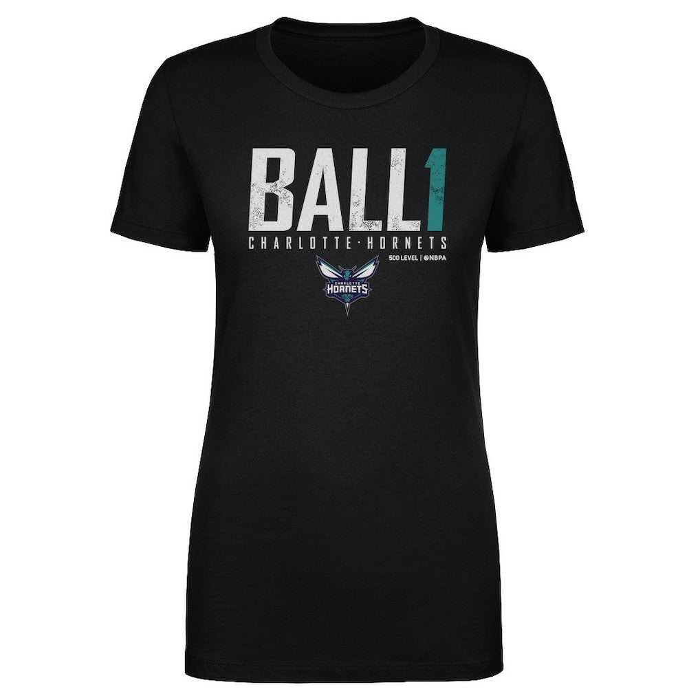 Black LaMelo Ball Charlotte Hornets 500 Level Women's Elite T-Shirt | NBA