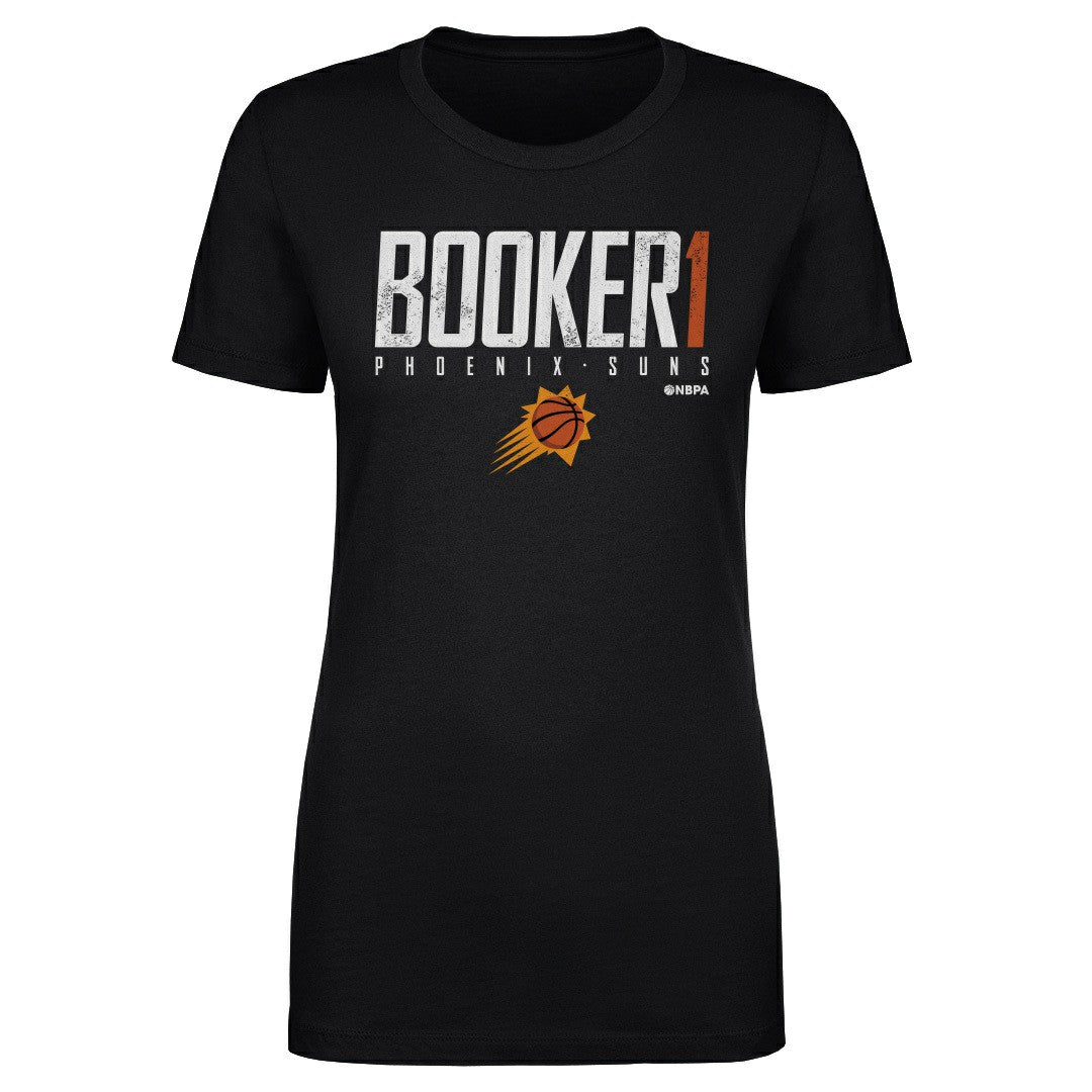 Black Devin Booker Phoenix Suns 500 Level Women's Elite T-Shirt | NBA