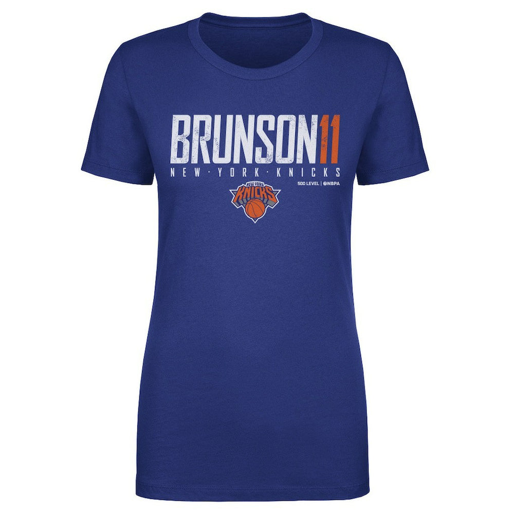 Blue Jalen Brunson New York Knicks 500 Level Women's Elite T-Shirt | NBA