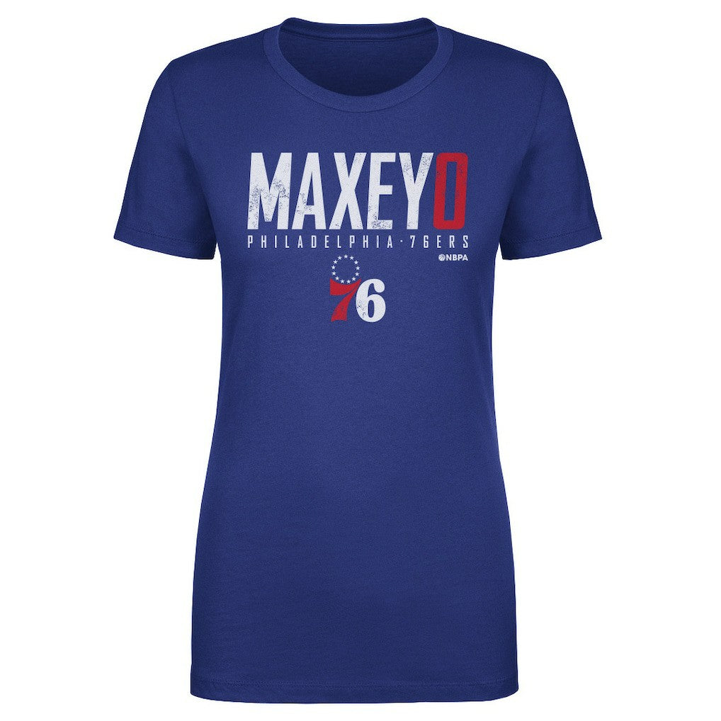 Royal Tyrese Maxey Philadelphia 76ers 500 Level Women's Elite T-Shirt | NBA